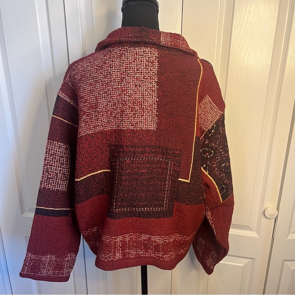 Vintage Sugar Street Weavers Jacket Cottagecore Tapestry XL USA Made Boho 90s - Picture 5 of 7
